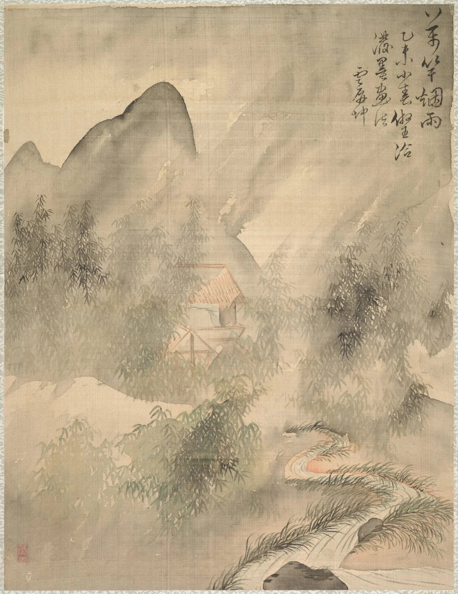 Ten Thousand Bamboos in the Mist and Rain, detail