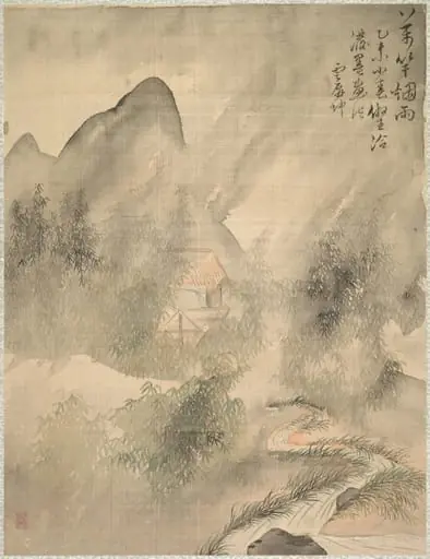 Ten Thousand Bamboos in the Mist and Rain, by Tsubaki Chinzan, 1847