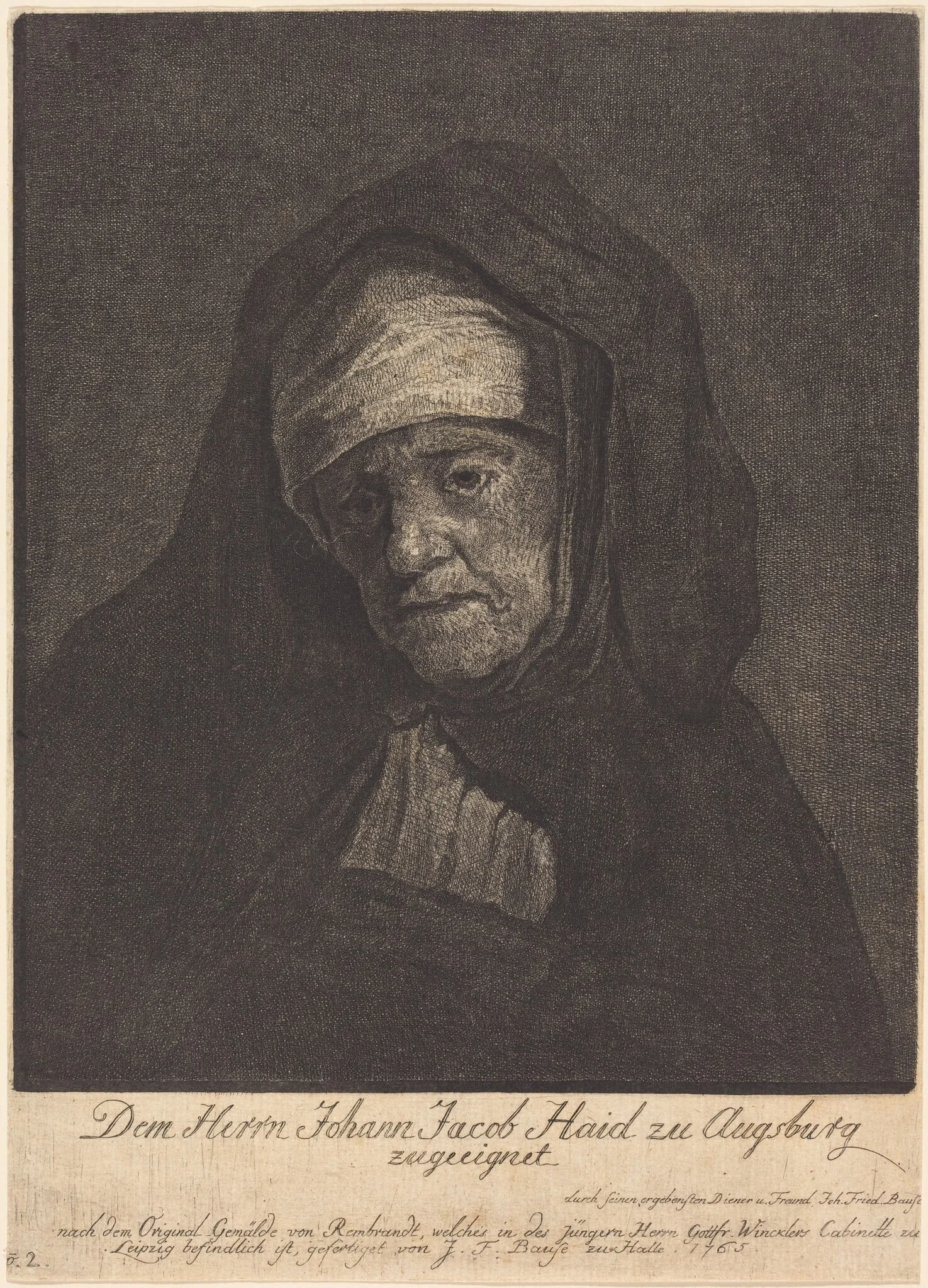 Head of an Aged Woman, detail
