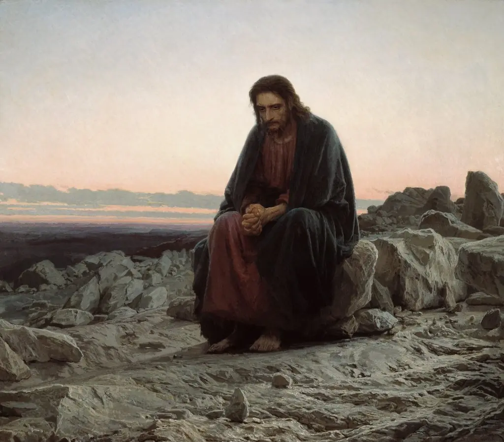 Christ in the Wilderness, by Ivan Kramskoi, oil, 1872