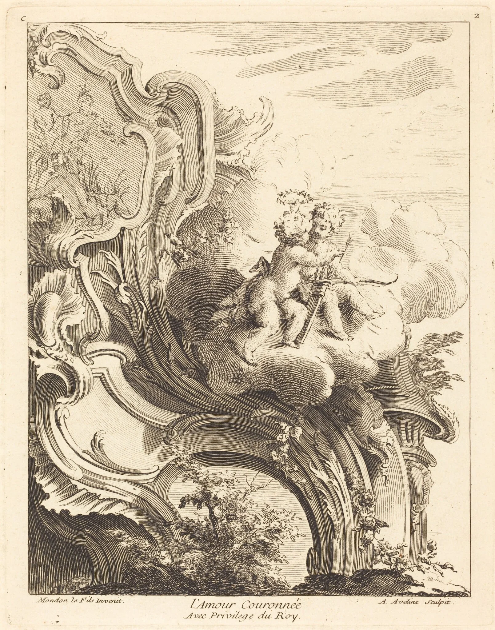 L'Amour Couronnée, detail