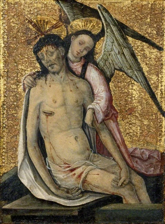 The Dead Christ supported by an Angel, detail