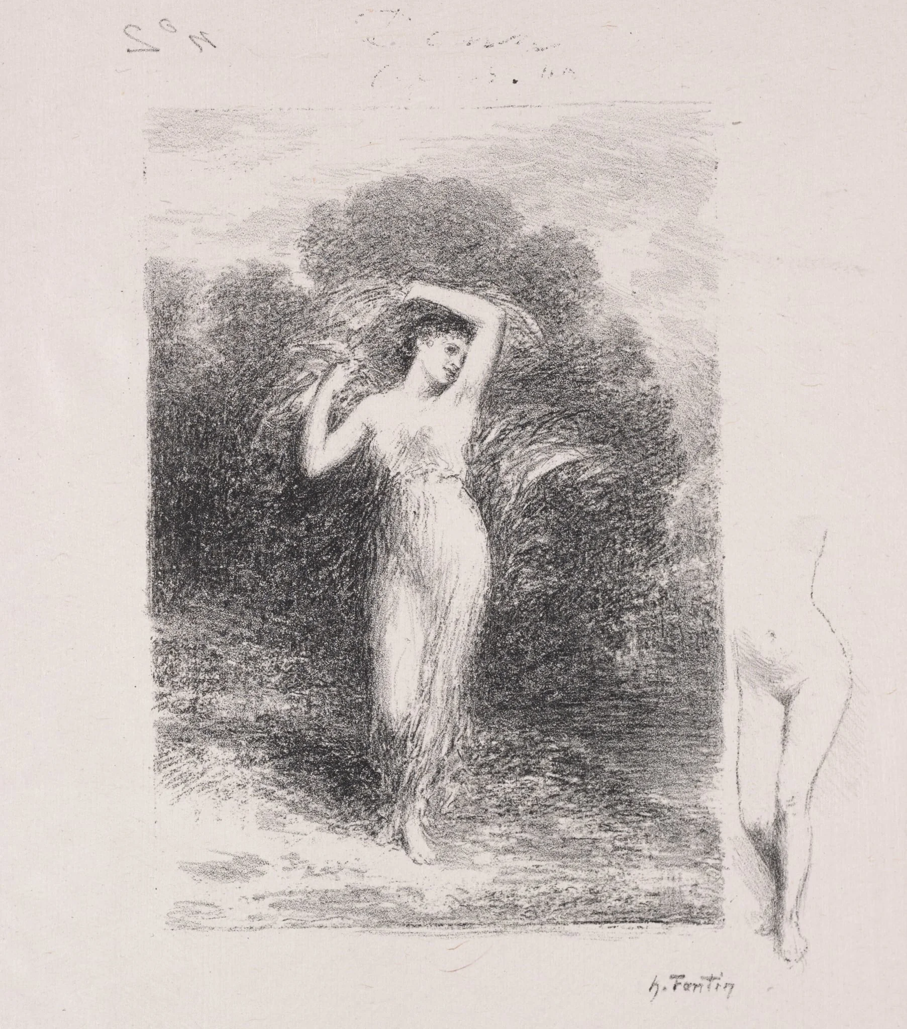 La jeune malade, detail
