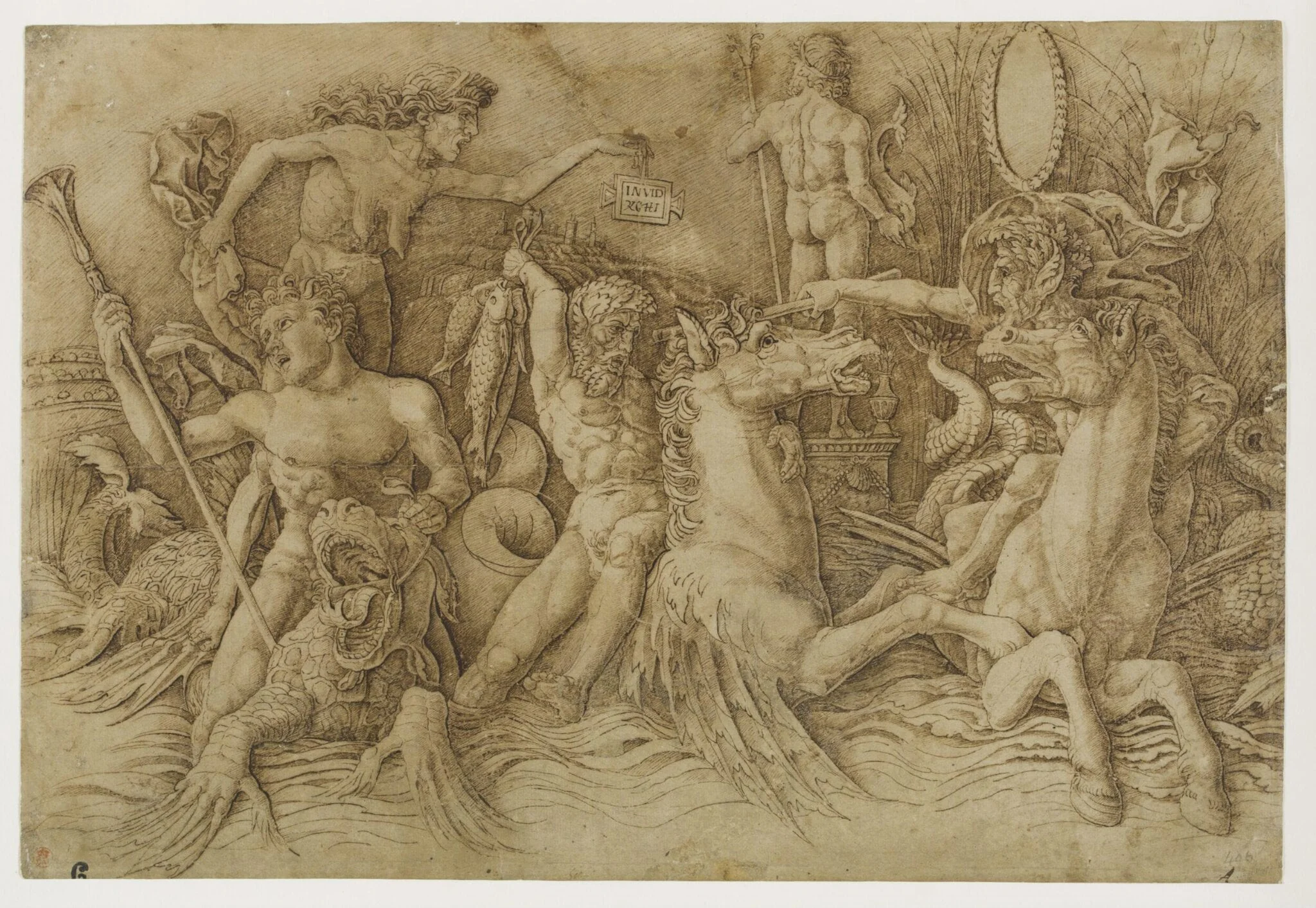 The battle of the sea gods, detail