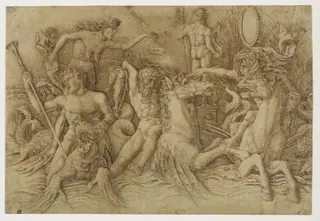 The battle of the sea gods, by Andrea Mantegna, 1475