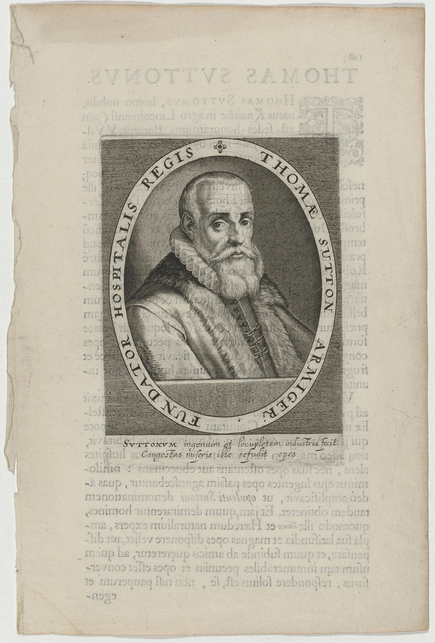 Thomas Sutton, Founder of the Charterhouse, detail