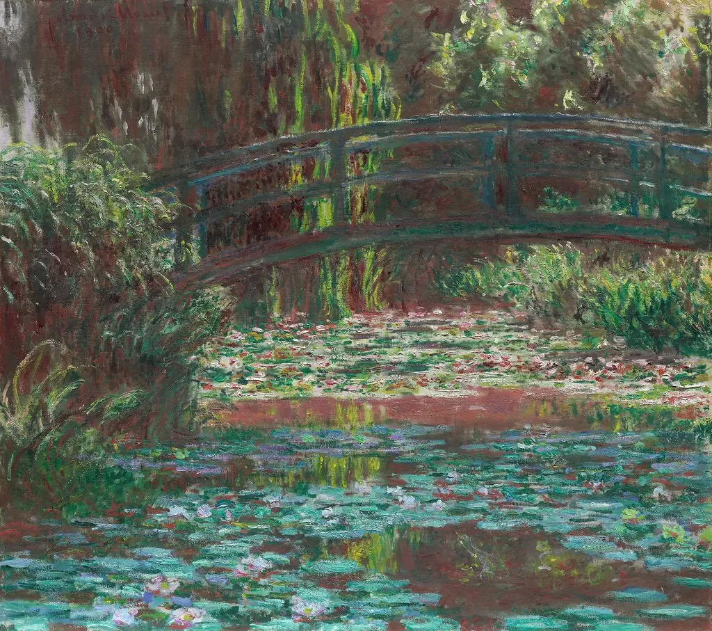 Water Lily Pond, by Claude Monet, oil, 1900