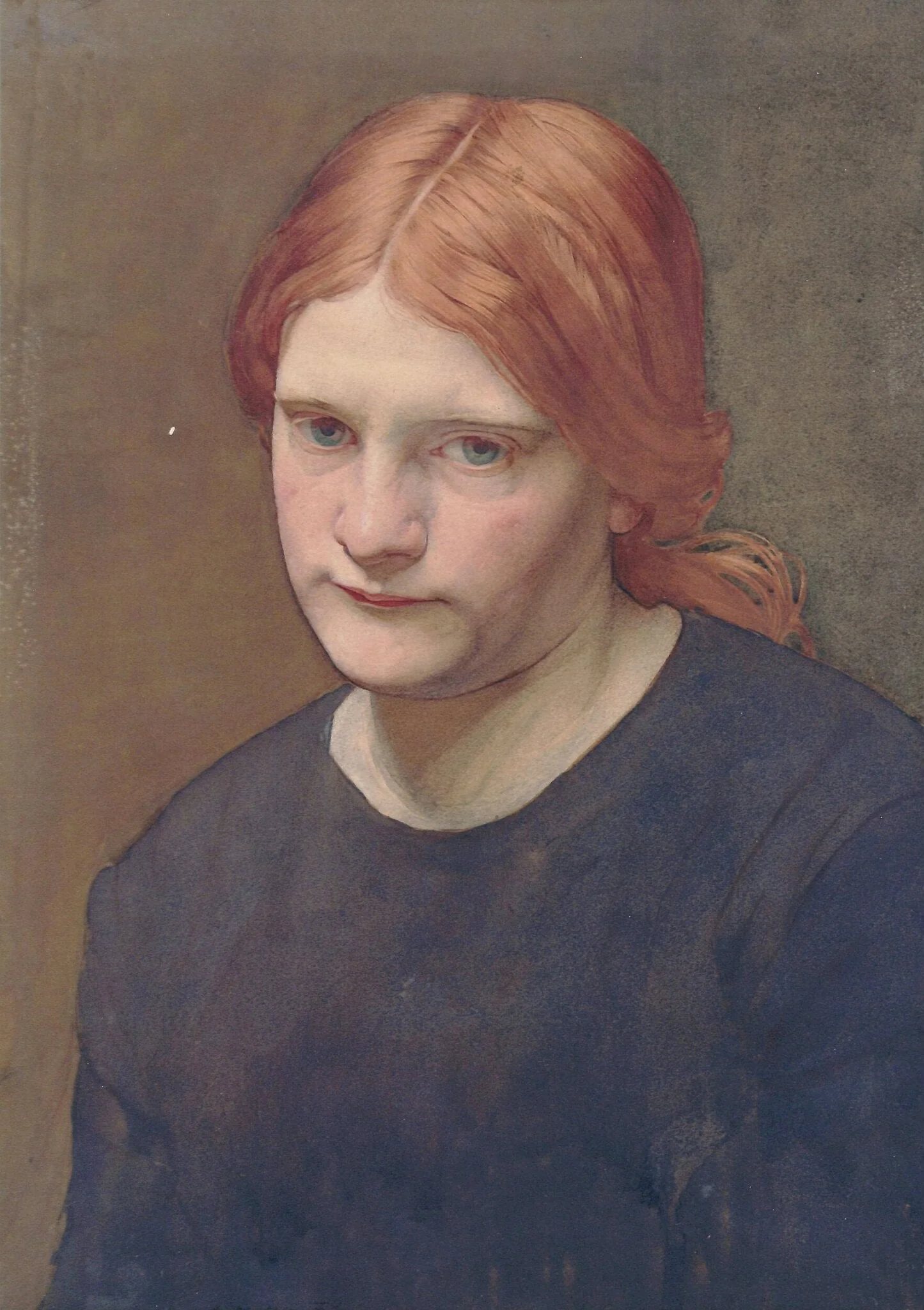 Girl with Red Hair, detail