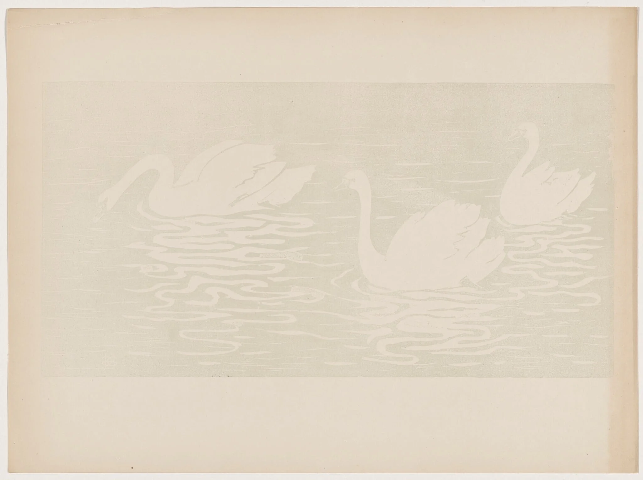 Les cygnes, detail