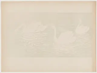 Les cygnes, by Henri-Charles Guérard, 1895