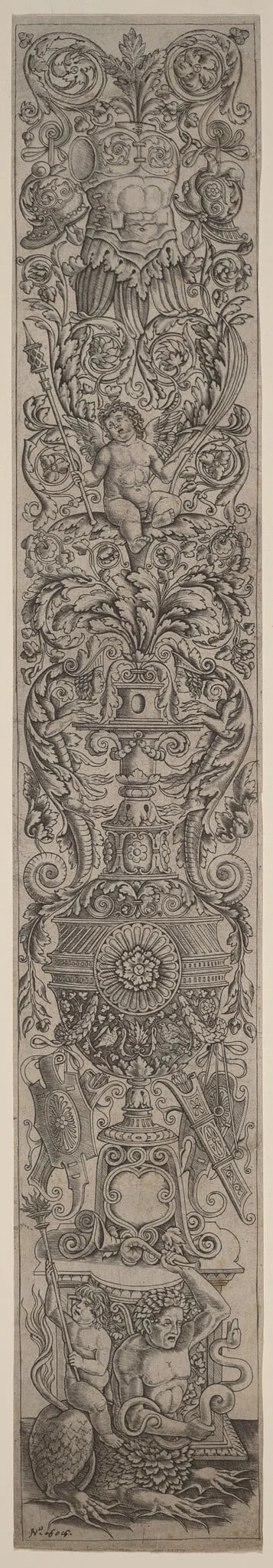 Ornament Panel: Triton Ridden by a Child, detail