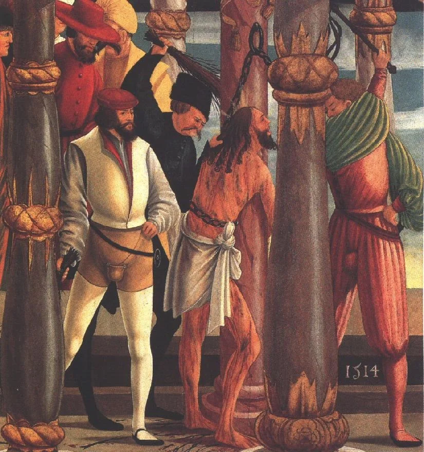 Flagellation, detail