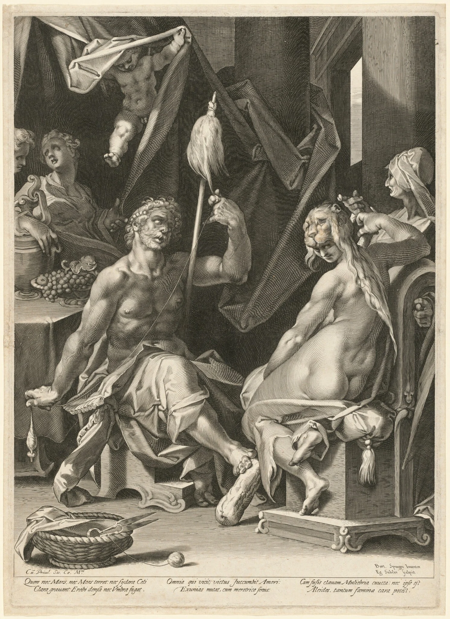 Hercules and Omphale, detail