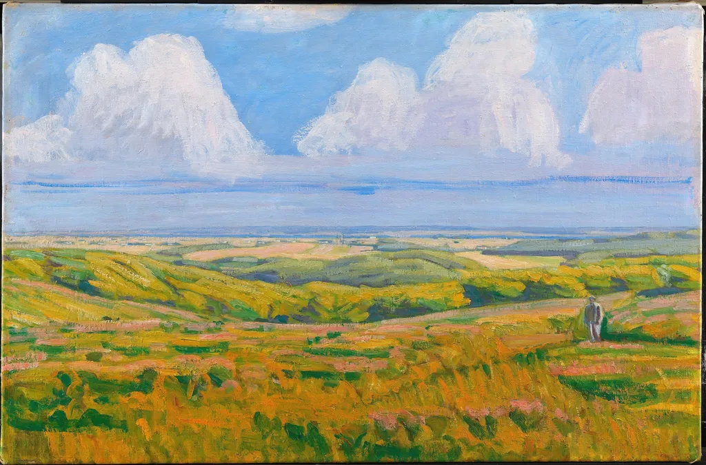View from Korsdalen. Hammer Hills, by Niels Larsen Stevns, oil, 1926