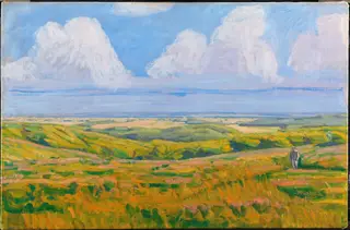 View from Korsdalen. Hammer Hills, by Niels Larsen Stevns, oil, 1926