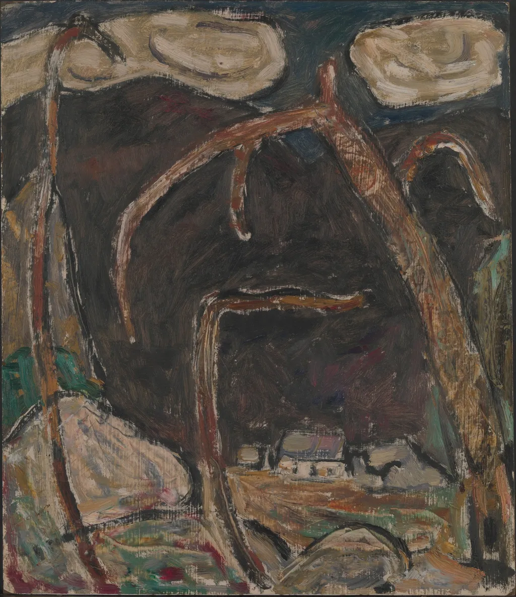 The Dark Mountain, No. 1, by Marsden Hartley, unspecified, 1909