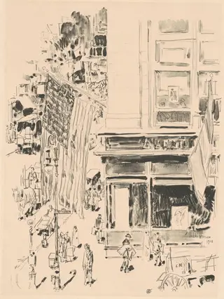 Lafayette Street, by Childe Hassam, 1918
