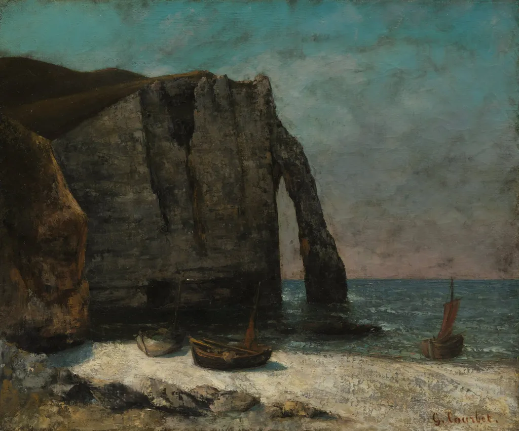 The Cliff at Étretat, by Gustave Courbet, unspecified, 1872