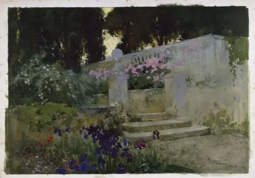 My Lady's Garden, by Graham Petrie, watercolor, 1890