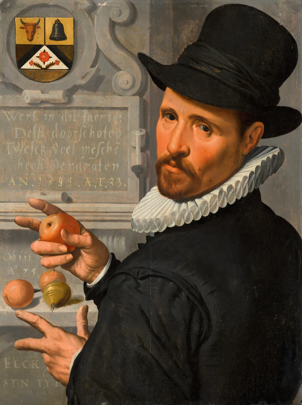 Portrait of Cornelis Cornelisz Schellinger, by Pieter Pietersz the Elder, oil, 1592