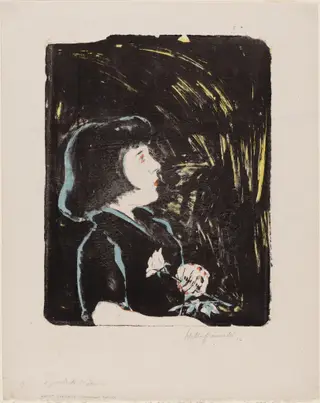 The Young Bride (Sonia Gramatté) [Bräutliches Mädchen (Sonia Gramatté)], by Walter Gramatté, ink, 1923