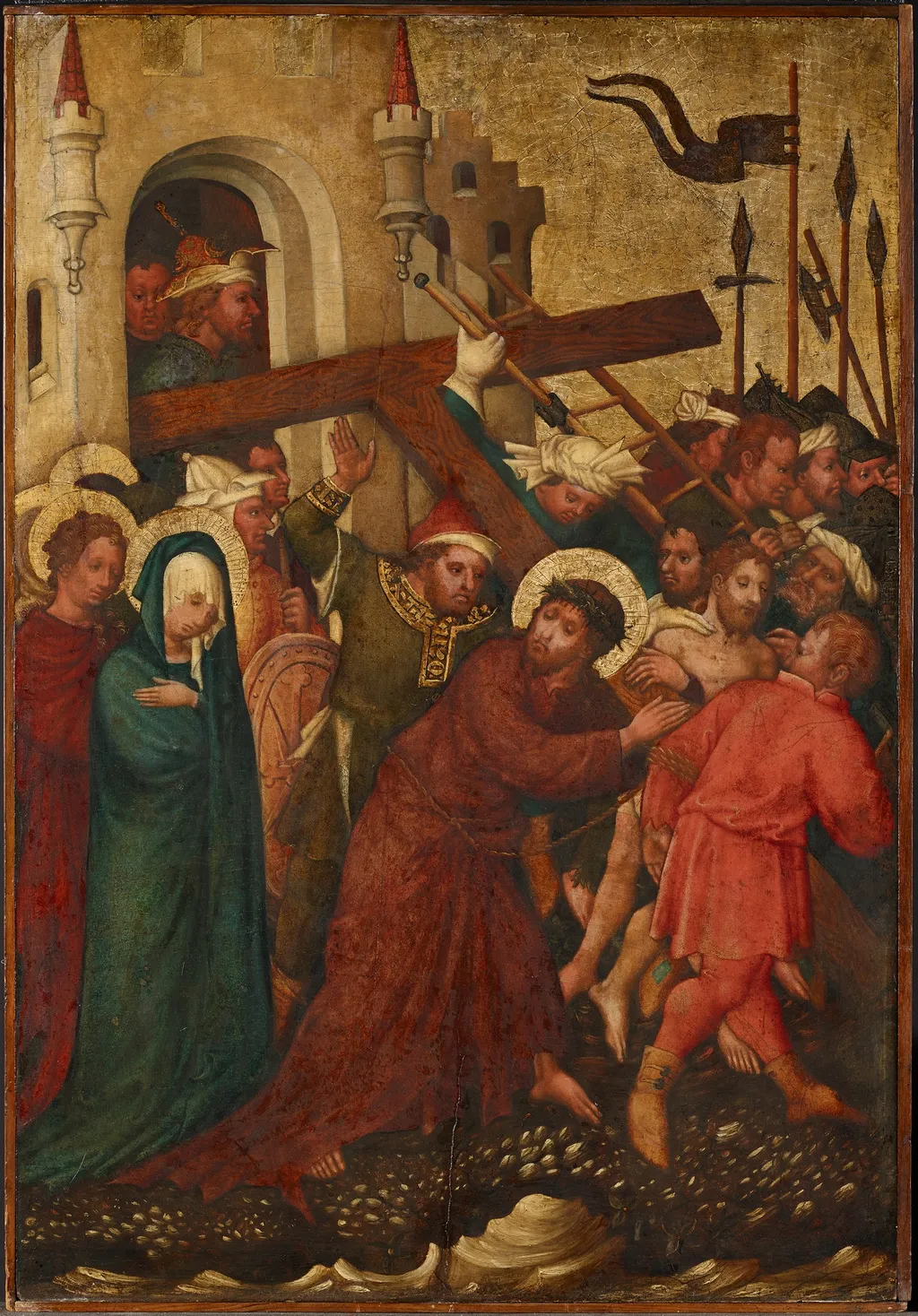 Carrying the cross of Christ, by Master of the Saint Lambrecht Votive Altarpiece, unspecified, 1432