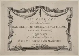 Title Page, by Giovanni Battista Tiepolo, ink