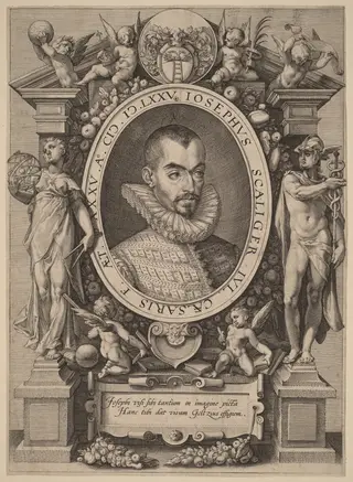 Josephus Justus Scaliger, by Hendrick Goltzius, ink, 1592