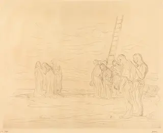 Le calvaire (1ère planche) (Calvary) (first plate), by Jean-Louis Forain, ink, 1902
