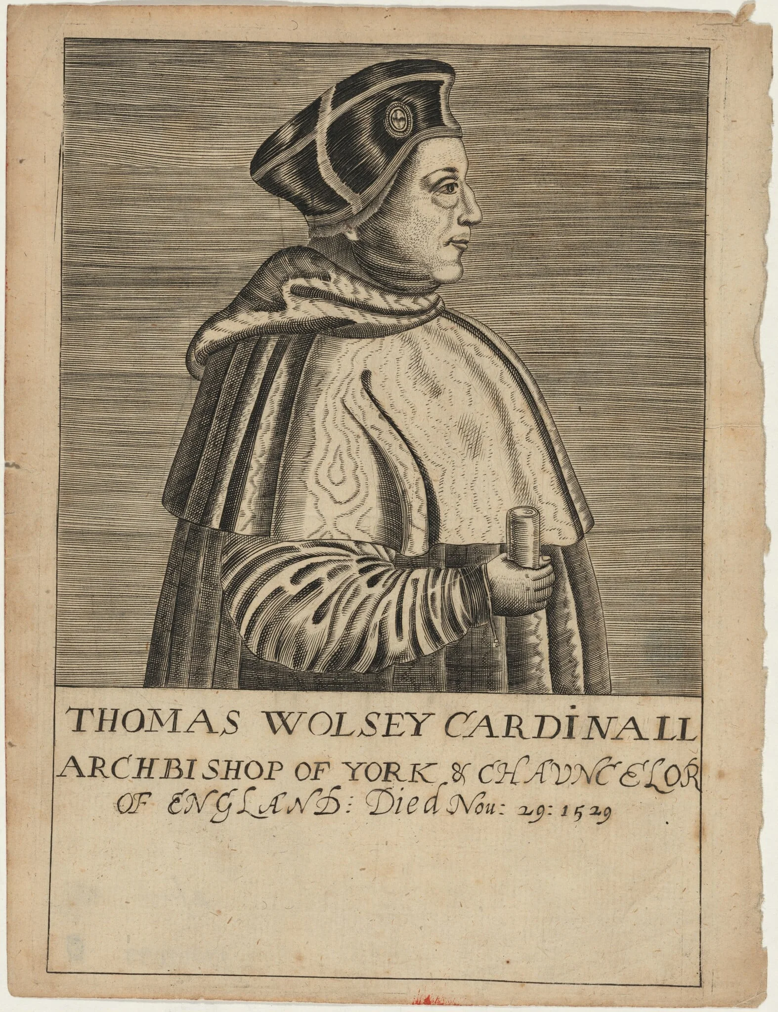 Thomas Wolsey, Cardinal, detail