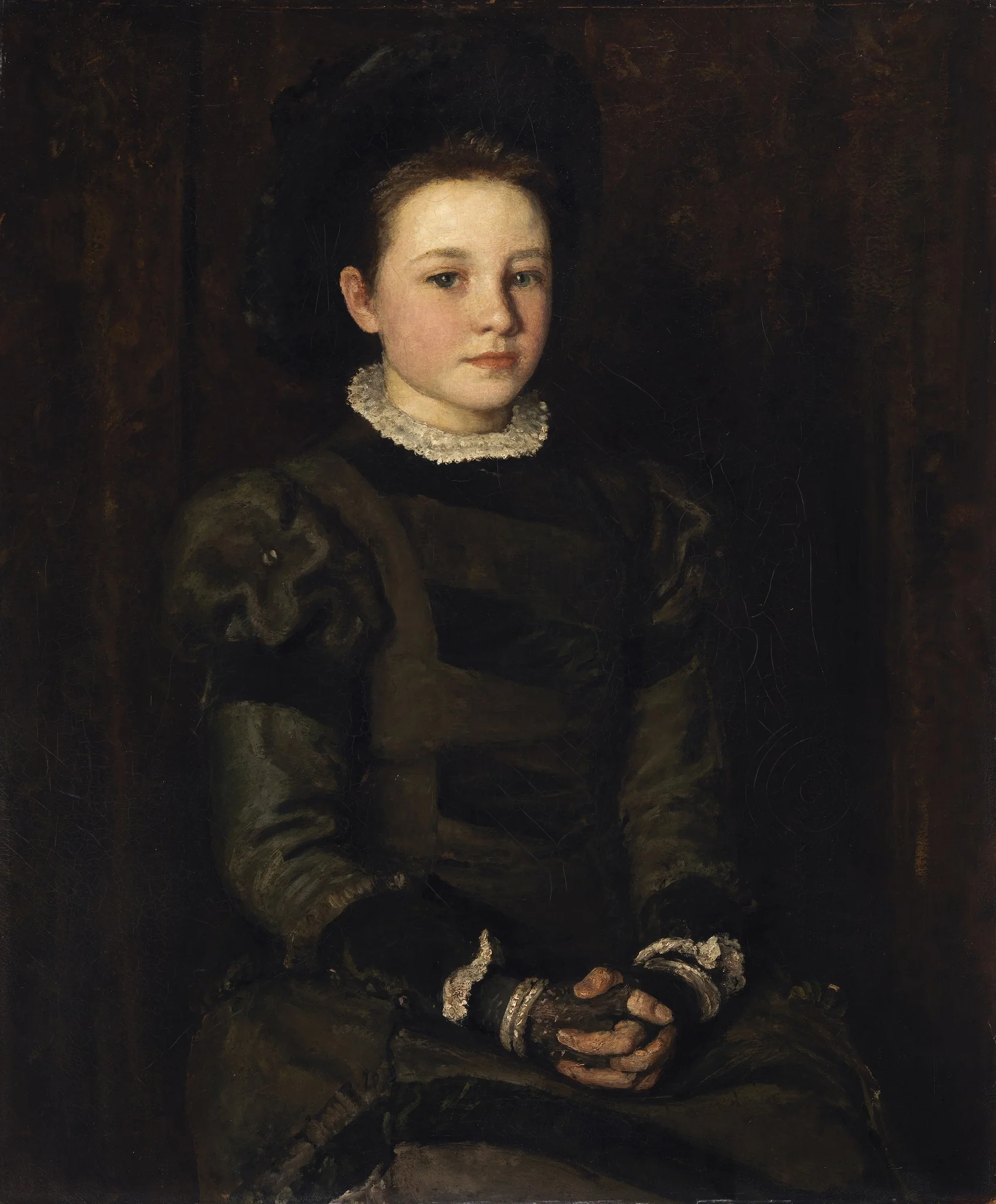 Portrait of Hester Dowden as a Child, detail