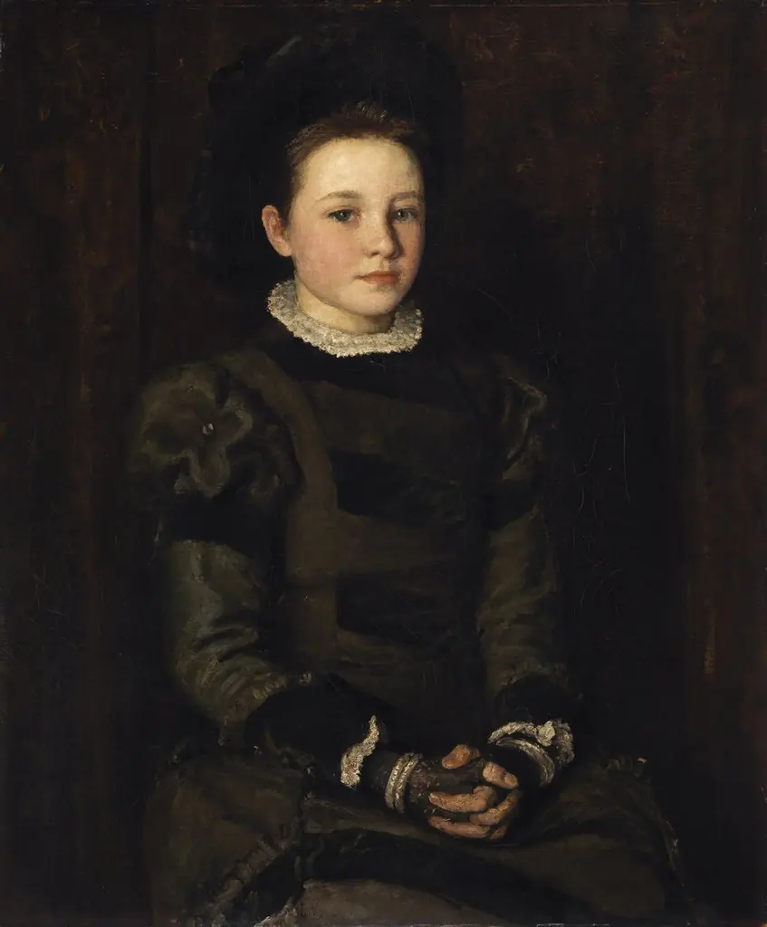 Portrait of Hester Dowden as a Child, by John Butler Yeats, oil, 1890