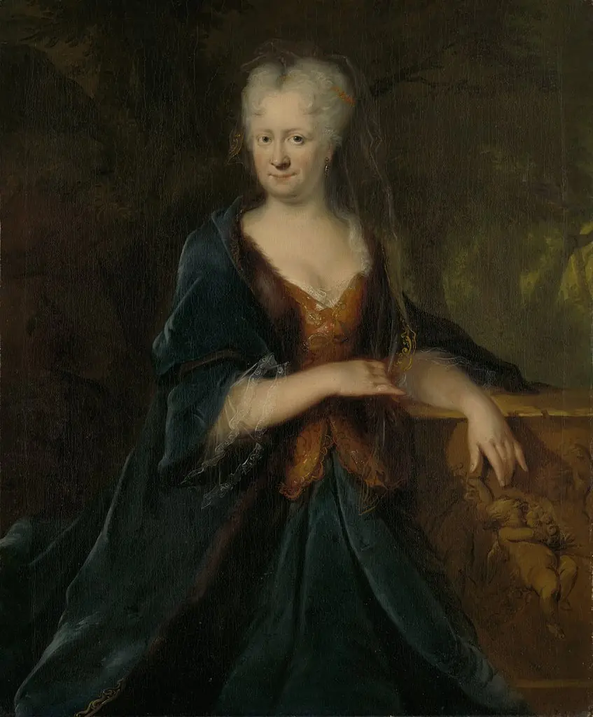 Portrait of Louise Christina Trip, Wife of Gerrit Sichterman, by Cornelis Troost, oil, 1725