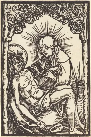 The Lamentation, by Albrecht Dürer, ink, 1500