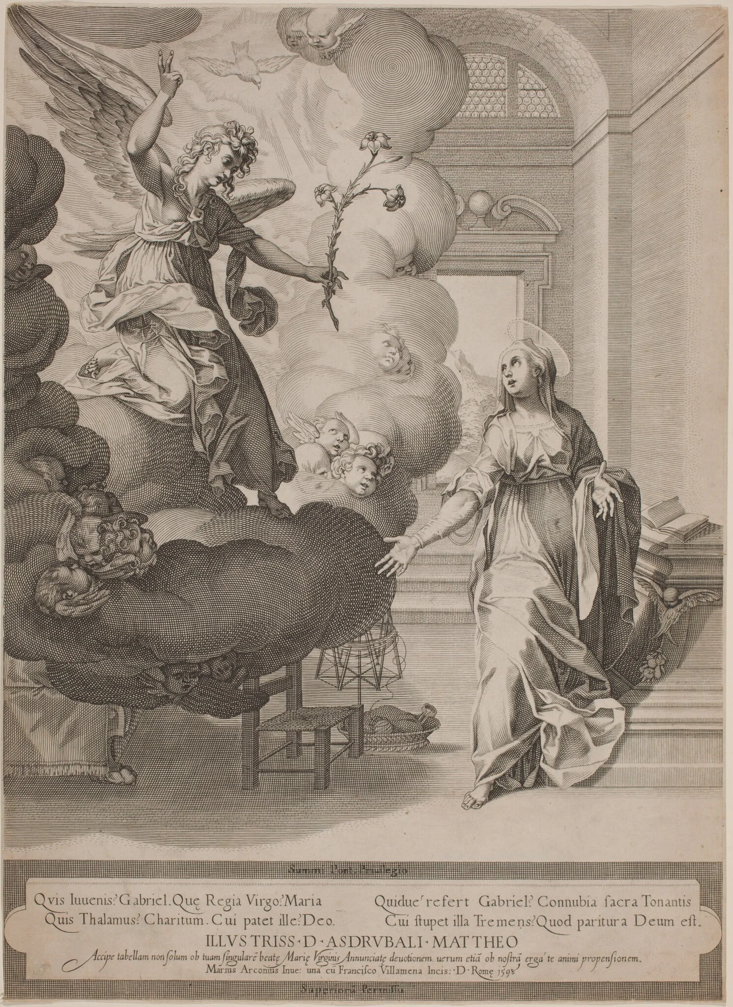 The Annunciation, detail