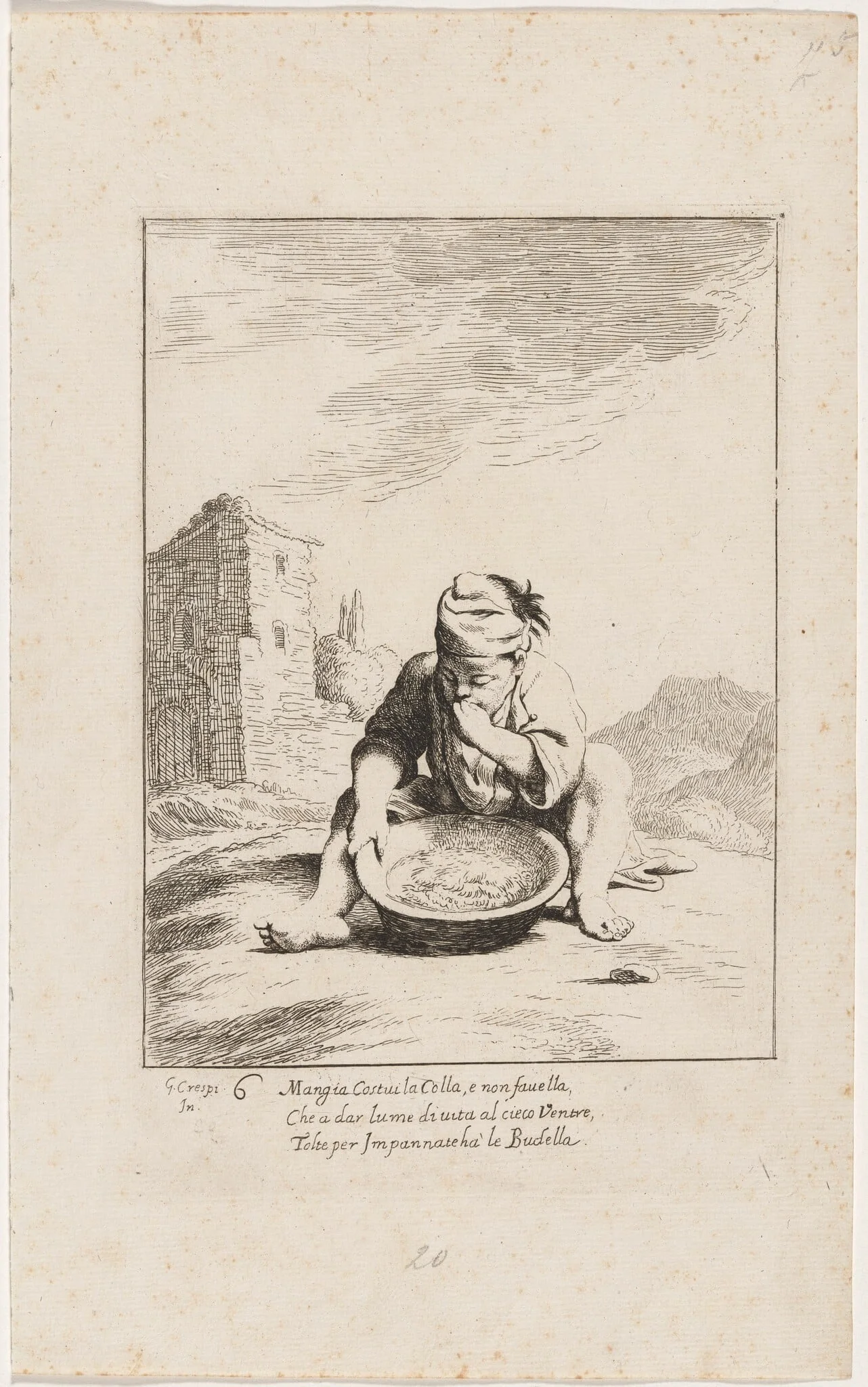 Cacasenno Eating Pasta, detail