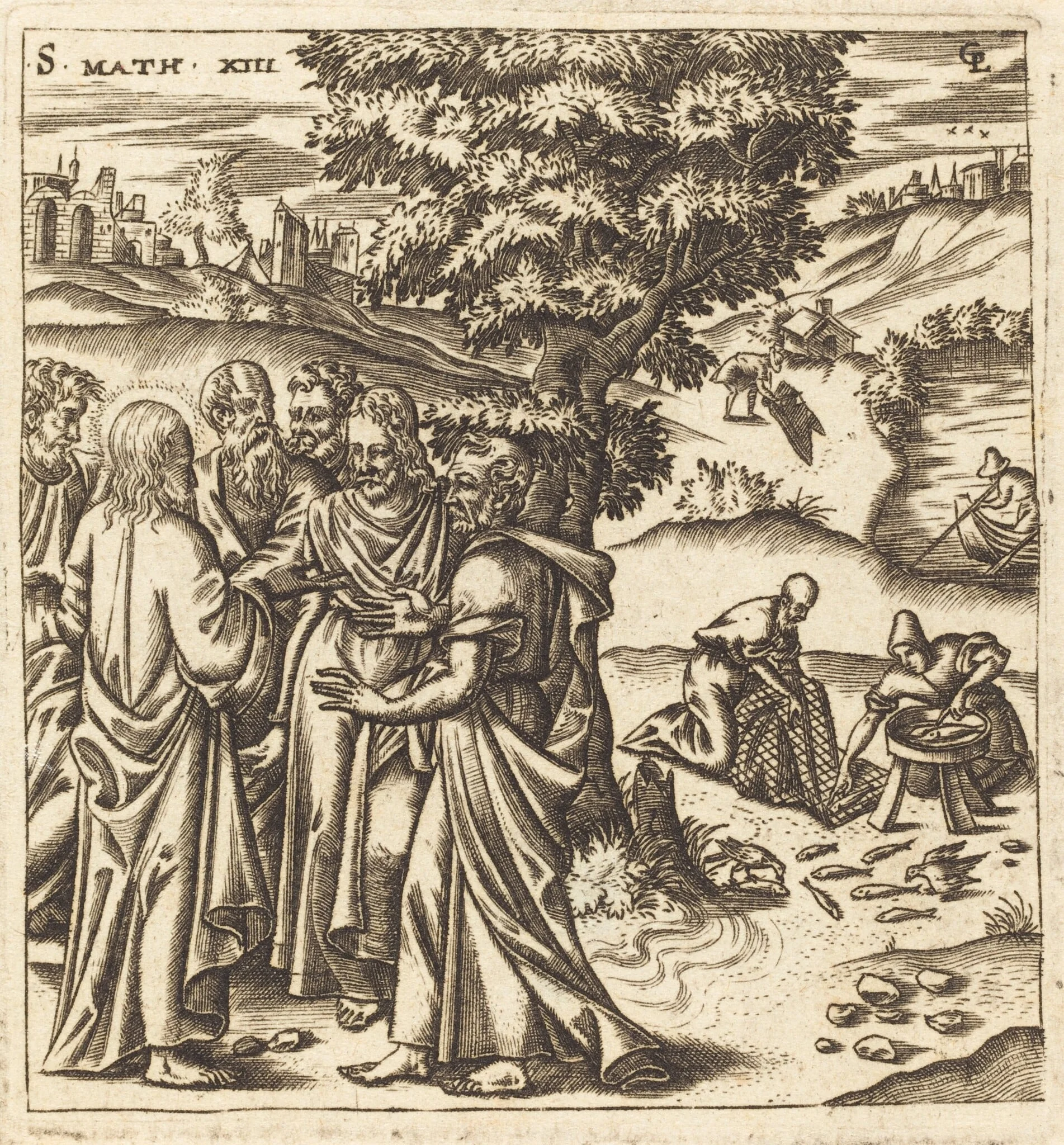 Christ Telling His Disciples of the Parable of the Dragnet, detail
