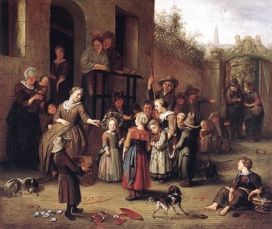 May Queen Festival (or The Flower-Feast of Whitesuntide, or Pentecost), detail