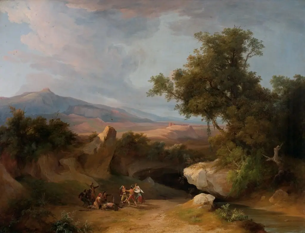 Bandits in Romagna, by Costantino Rosa, oil, 1838