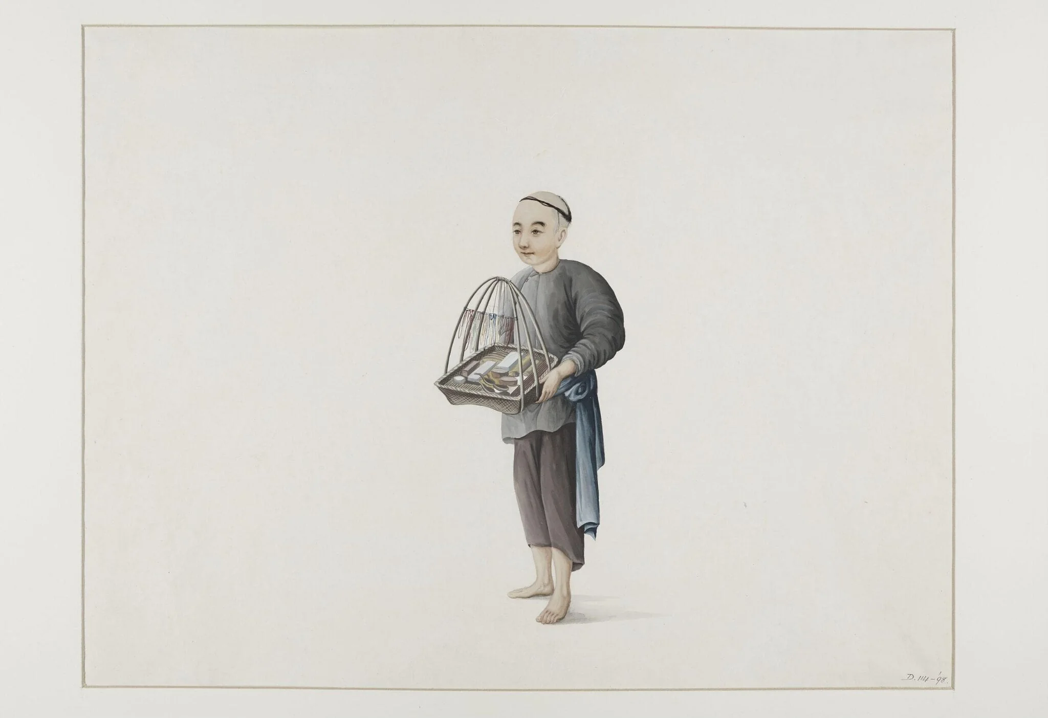 Boy Selling Sundry Goods, detail