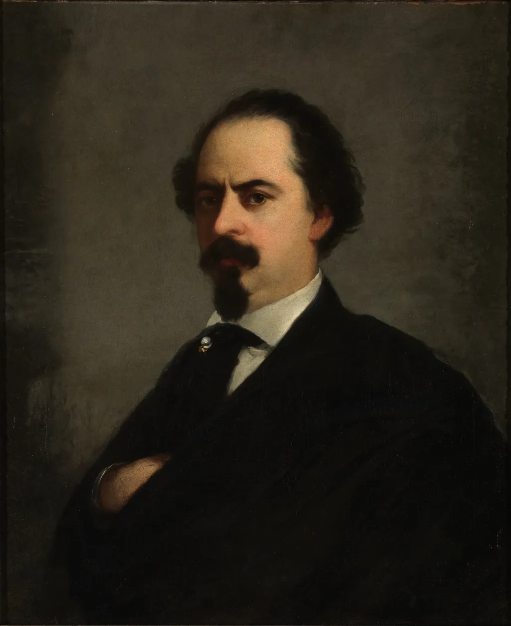 Autorretrato, by Lucas Velázquez, oil, 1860