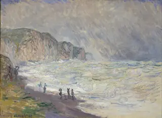 Heavy Sea at Pourville, by Claude Monet, oil, 1899