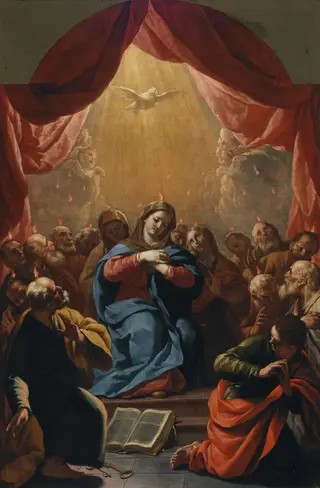 Pentecostés, by Antonio Palomino, oil, 1698