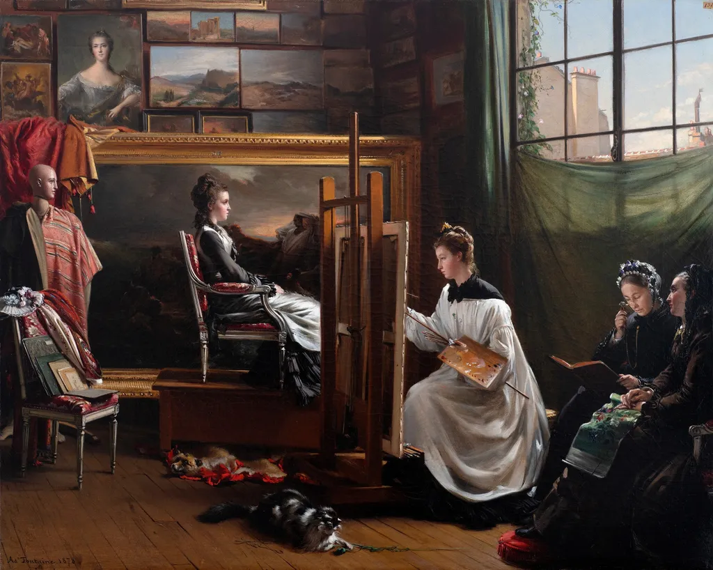 Studio Interior, by Edme-Adolphe Fontaine, oil
