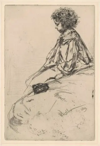 Bibi Lalouette, by James McNeill Whistler, ink, 1859