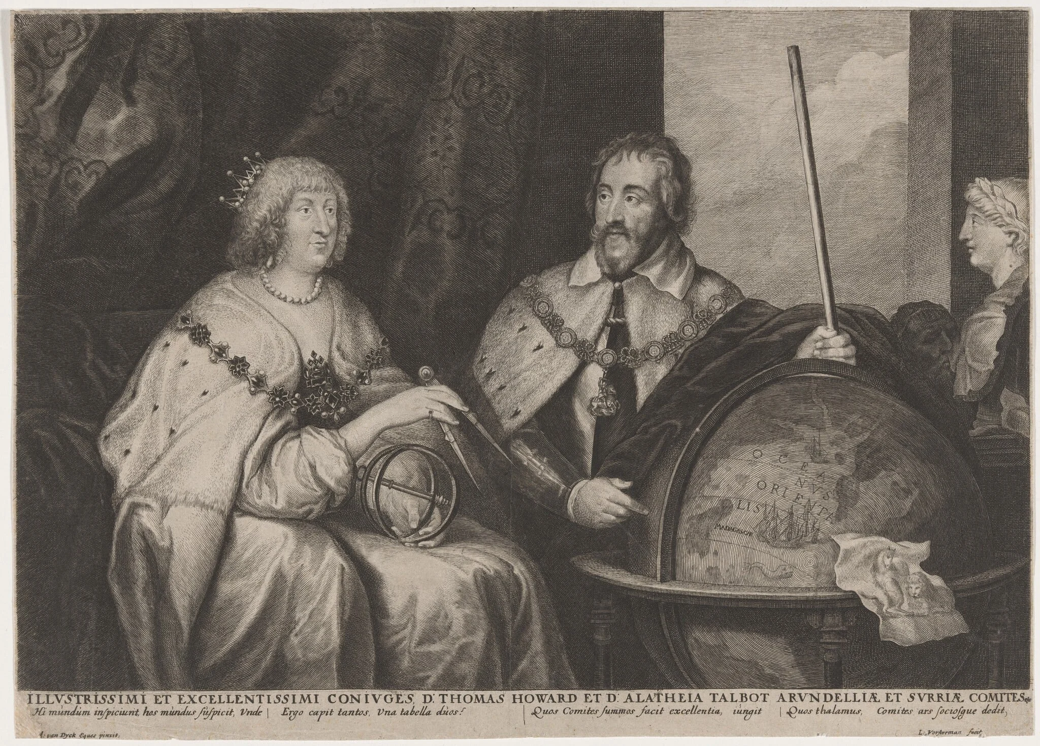 Thomas Howard, Earl of Arundel and His Wife, detail