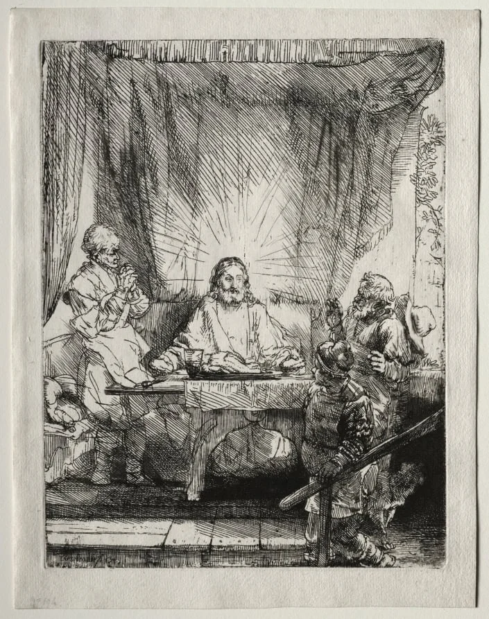Christ at Emmaus: The Larger Plate, detail