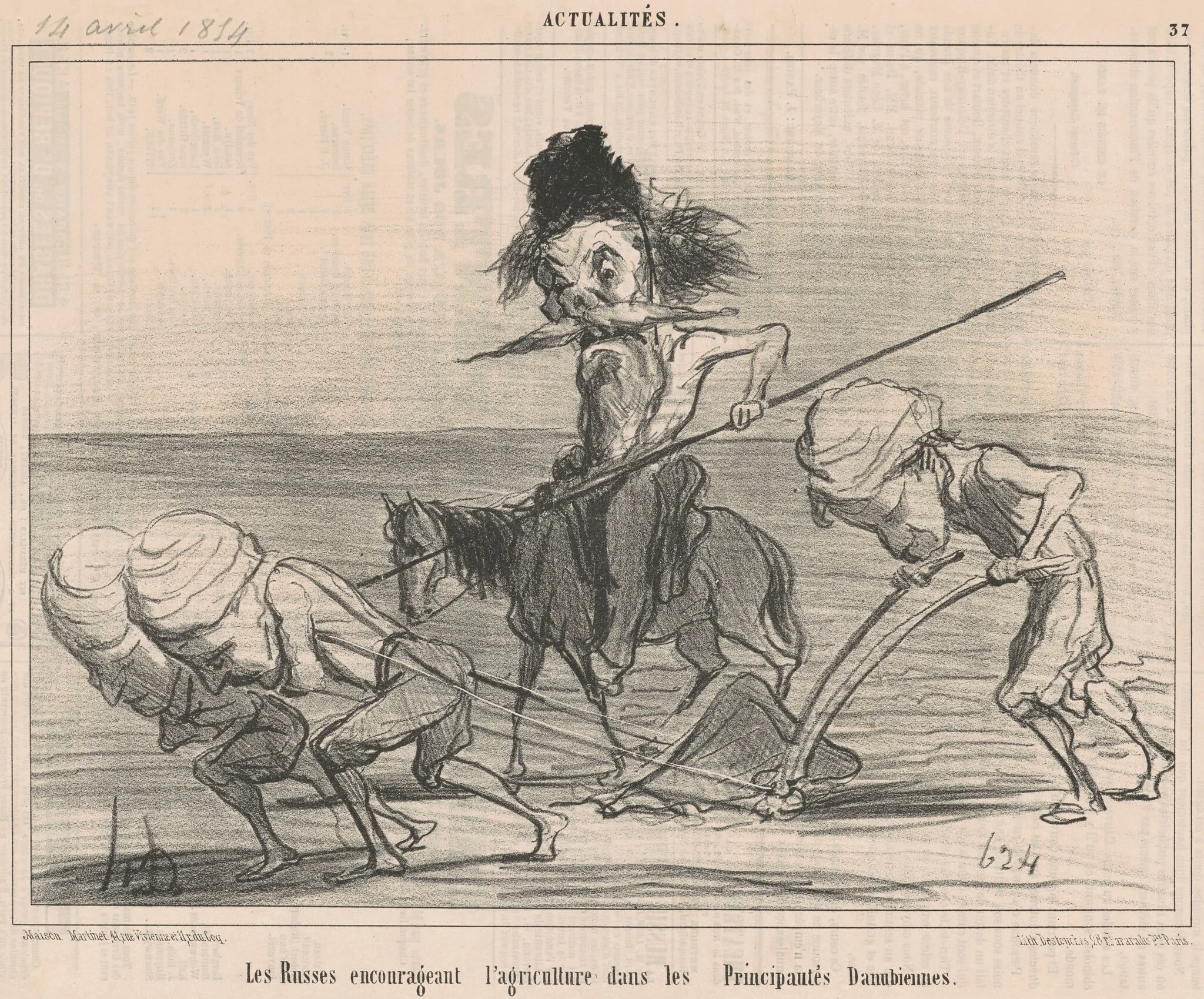 Les russes encourageant l'agriculture, detail