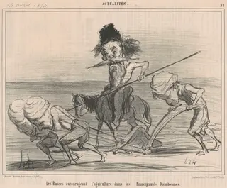 Les russes encourageant l'agriculture, by Honoré Daumier, ink, 1854