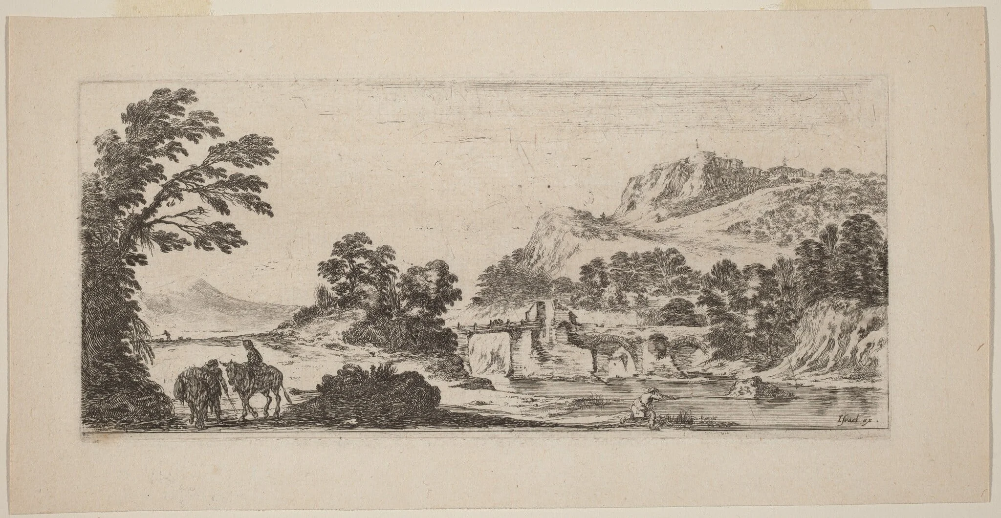Landscape with Bridge, detail